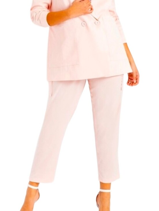Eloquii Pants - Eloquii Blush Pink Satin Cargo Pants Womens 18 Chic Feminine Modern Office Work